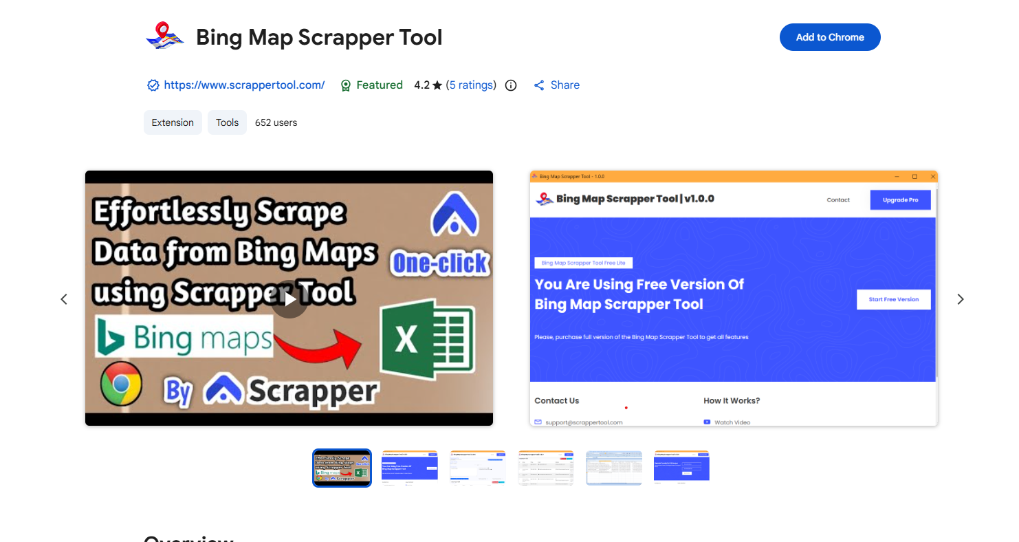 Bing Map Data Scraper UI