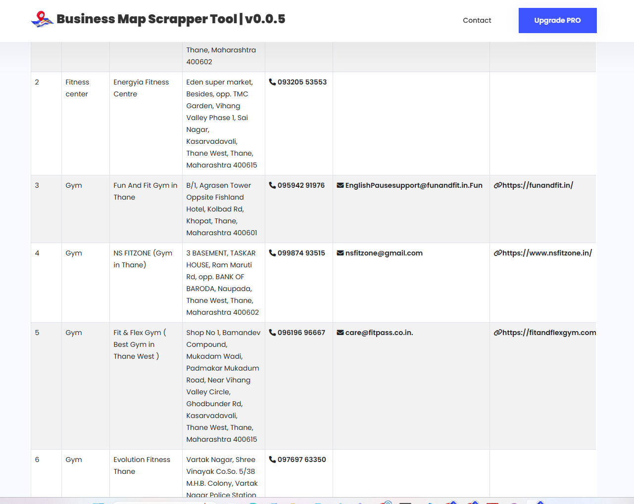 G-Map Data Scraper UI