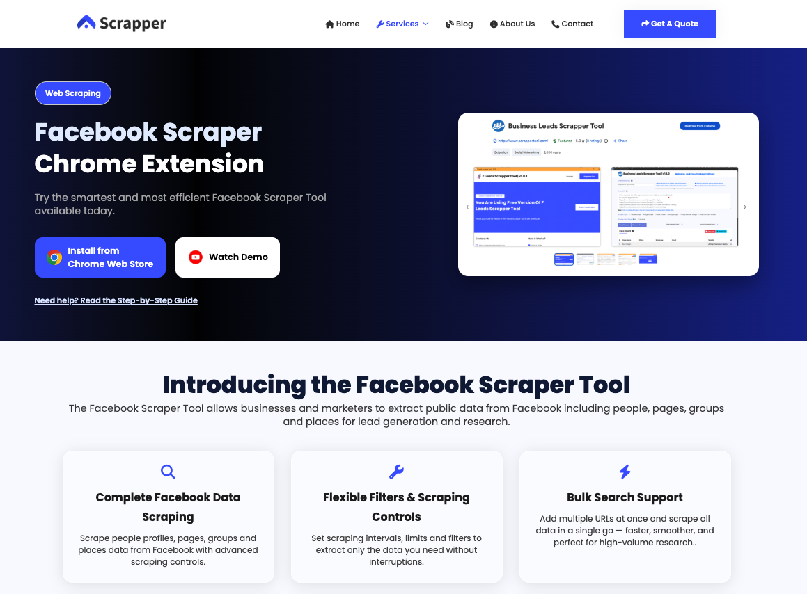Facebook Scraper Tool | Facebook Scraper Chrome Extension