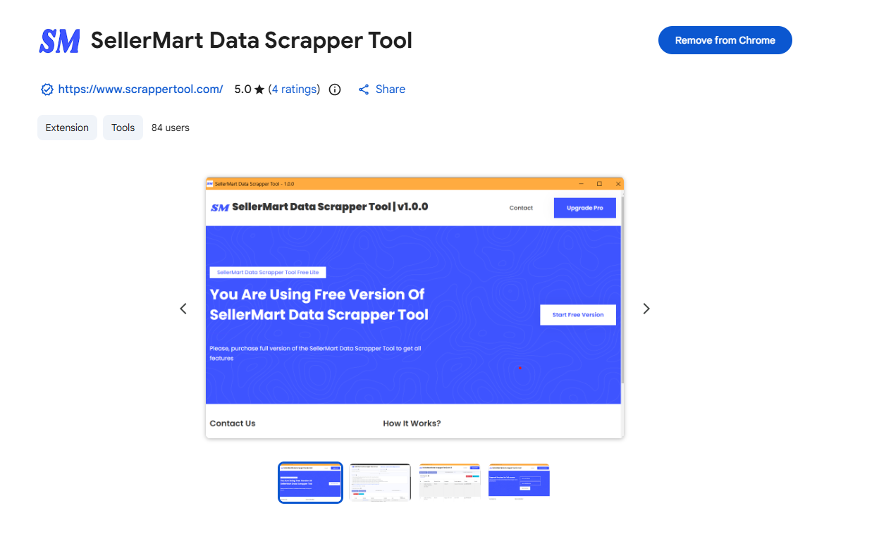 SellerMart Data Scrapper UI