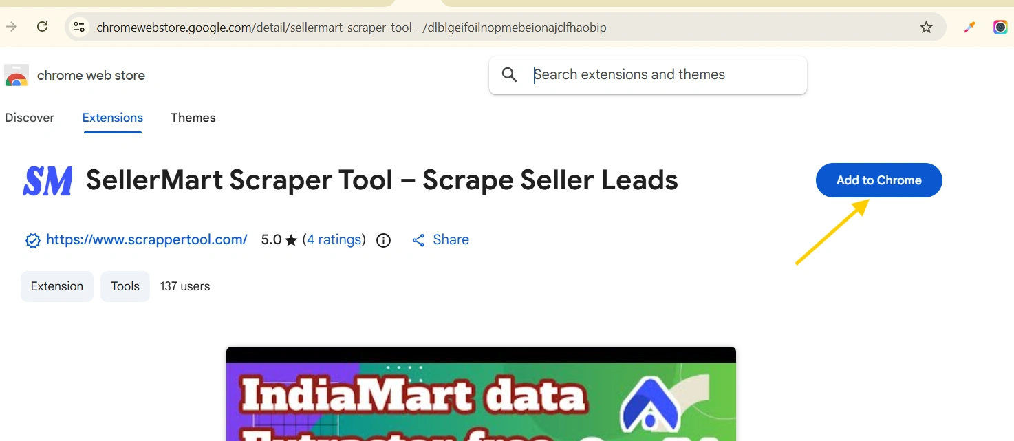 SellerMart Scrapper Tool Webstore