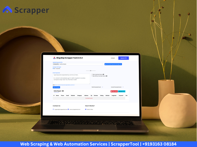 Bing Map Web Scraping Tool ScrapperTool