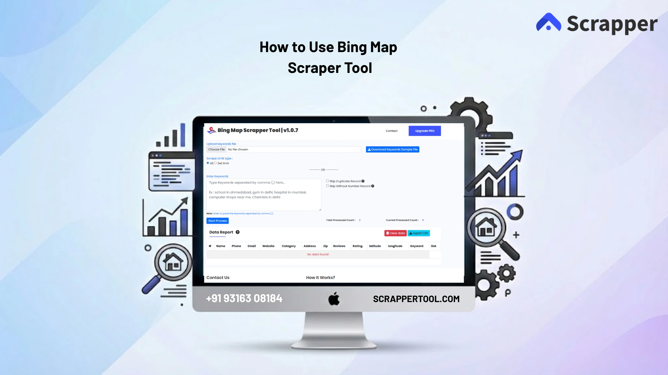 Feature IMage Bing Map Scraper Tool by Scrapper Tool