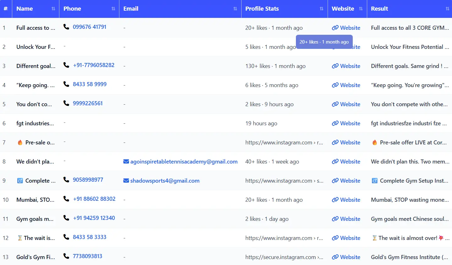 Social Media Scrapper DATA