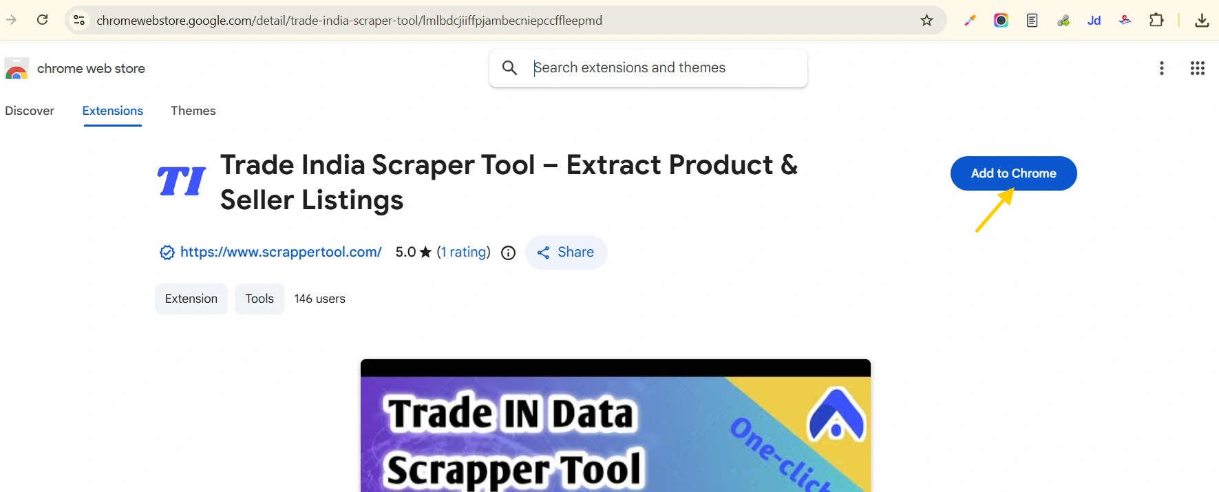 TRADE INDIA Scrapper Tool WEB store