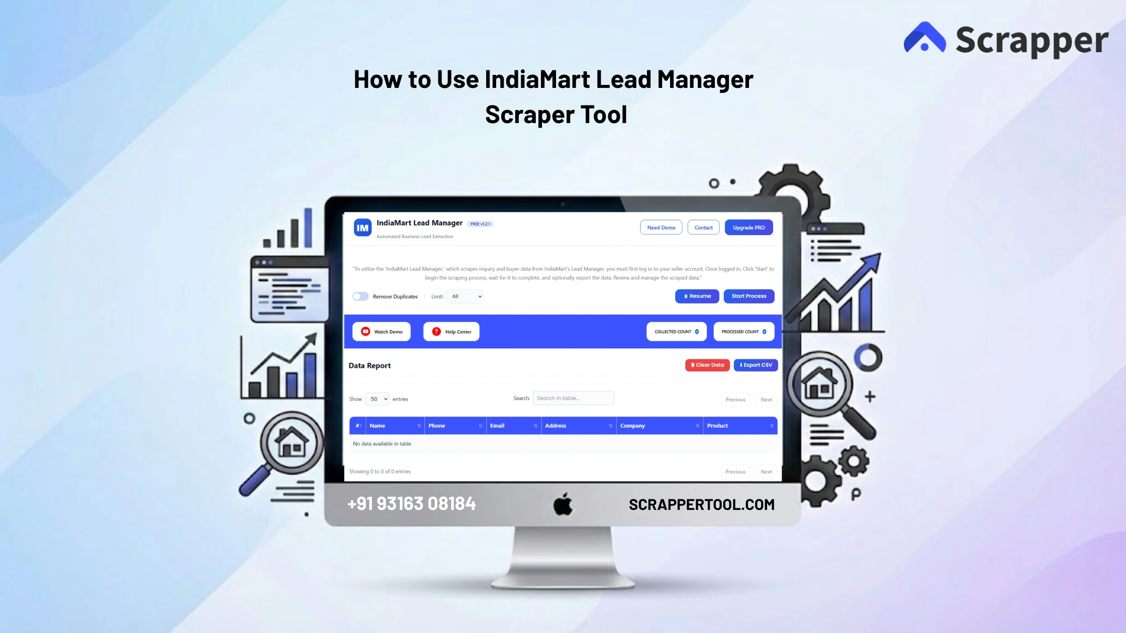FEature IMage IndiaMart Lead Manager Scraper Tool