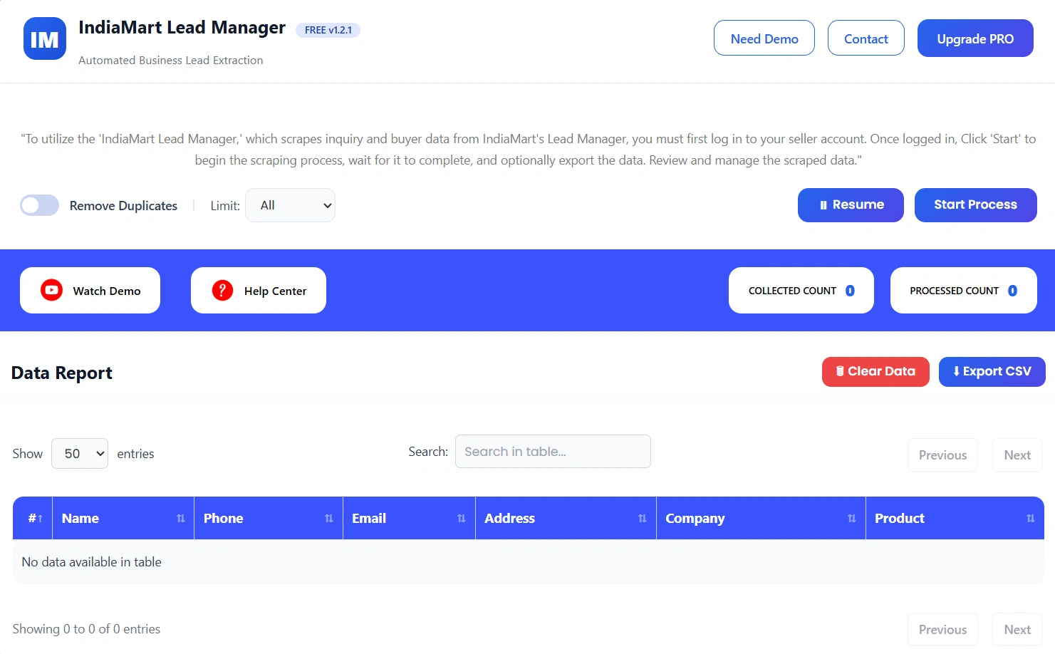 india mart lead manager scrapper Tool 