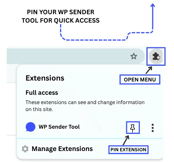PIN Wp sender tool 