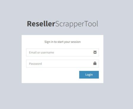 reseller panel login image - scrapper tool