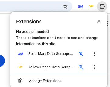 Add in the chrome web browser bar