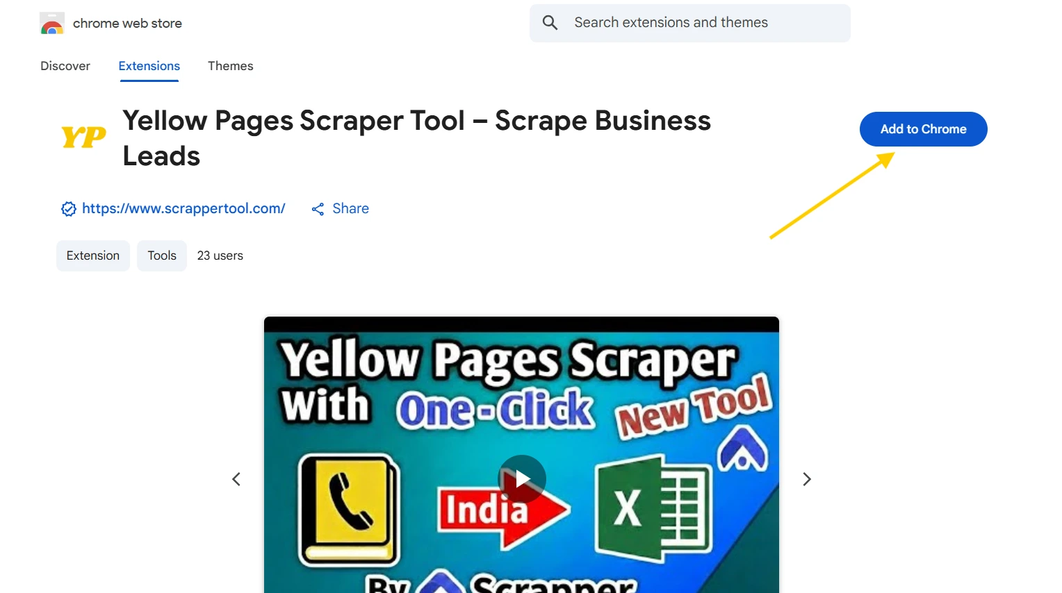 Yellow Pages Add To Chrome