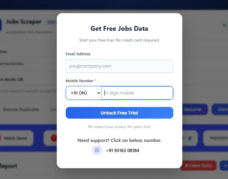Job Scraper Tool Free Trial