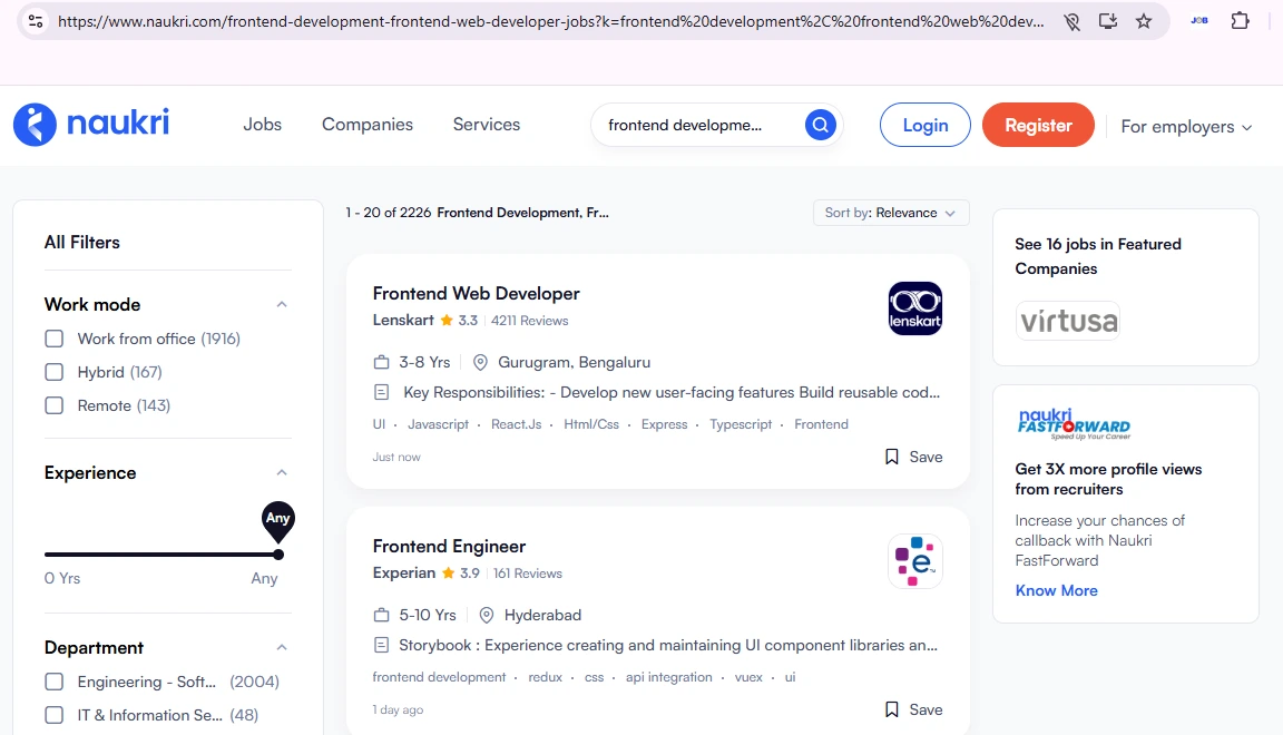 Jobs Scrapper Tool Nuakri.com DATA