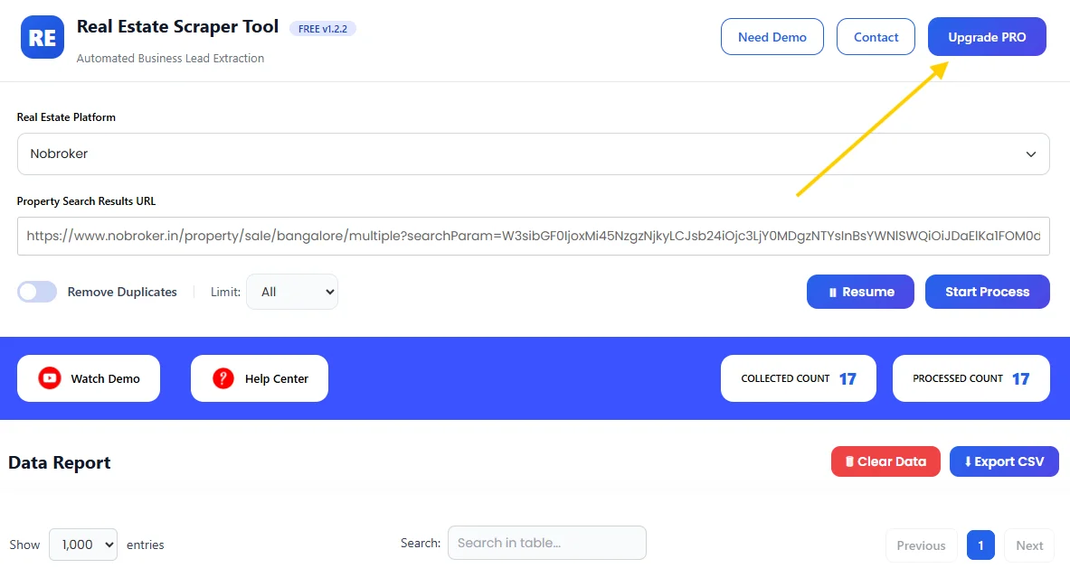 No Broker Scrapper Tool PRO Version