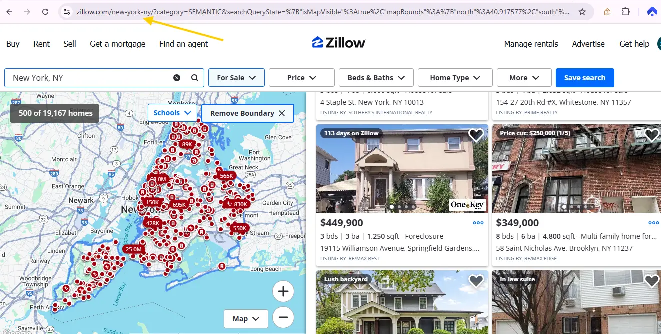 Zillow Scrapper Tool Zillow page
