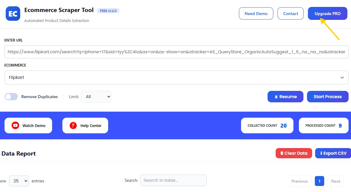 Flipkart Scrapper Tool PRO