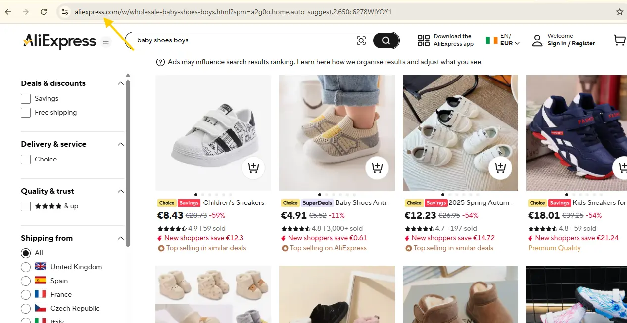 Aliexpress ScrapperTool Search