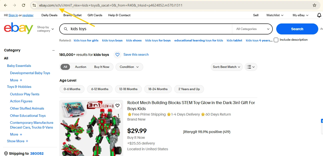 eBay Scrapper Tool Copy URL