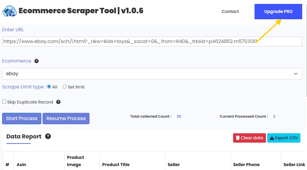 eBay Scrapper Tool PRO