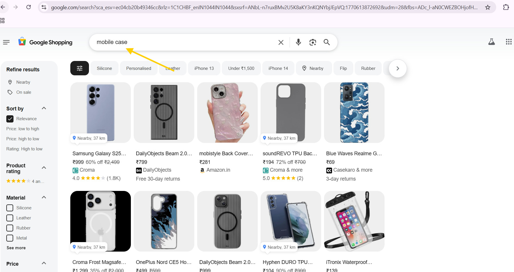 Shopping Results Scrapper Google Shopping