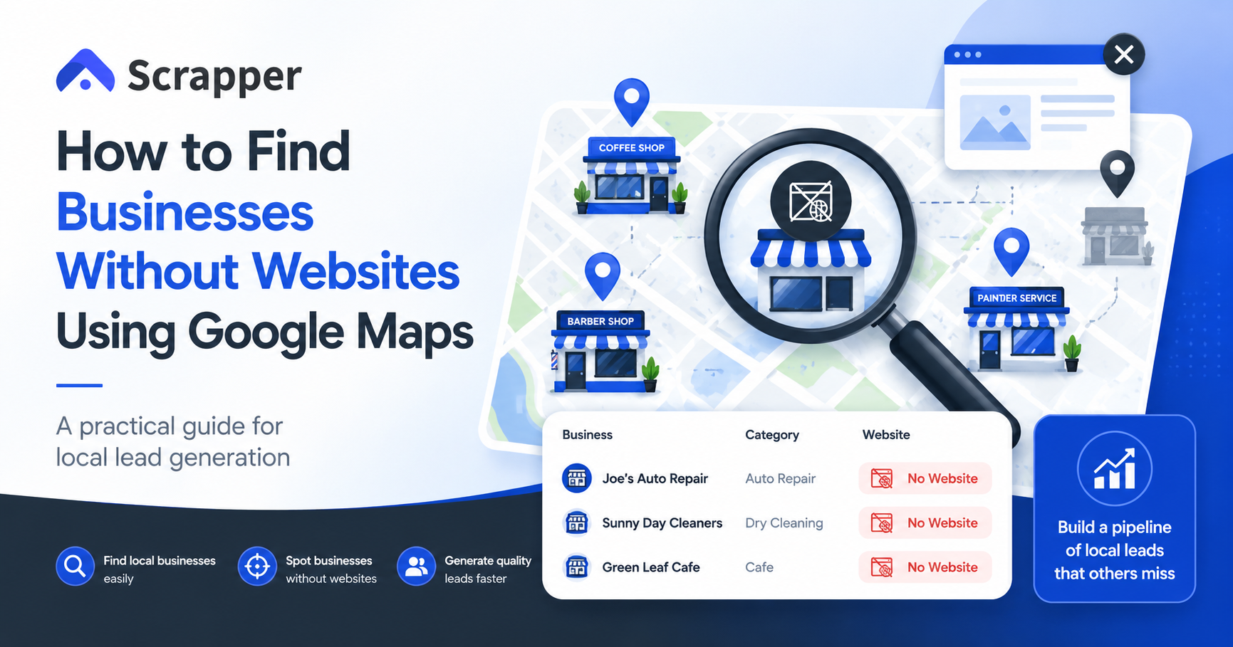 How to find Business without Websites usign GMB