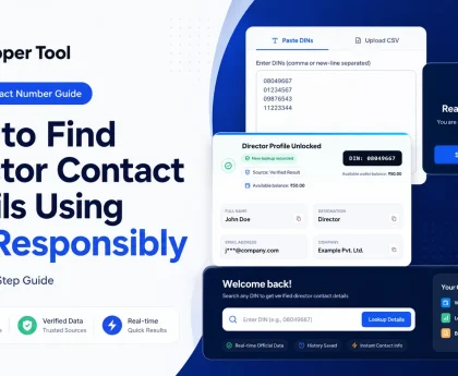 How to find director contact details using DIN responsibly with Scrapper Tool